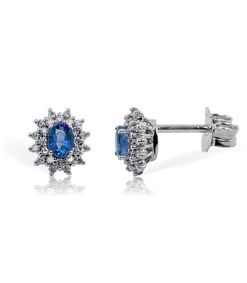 Boucles d'oreilles Nardelli Gioielli Femme in Or Zaffiro blu 0.46 Ct EL0872Z - EL0872Z